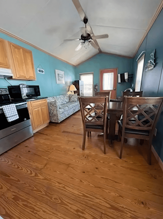 Small open-concept living space